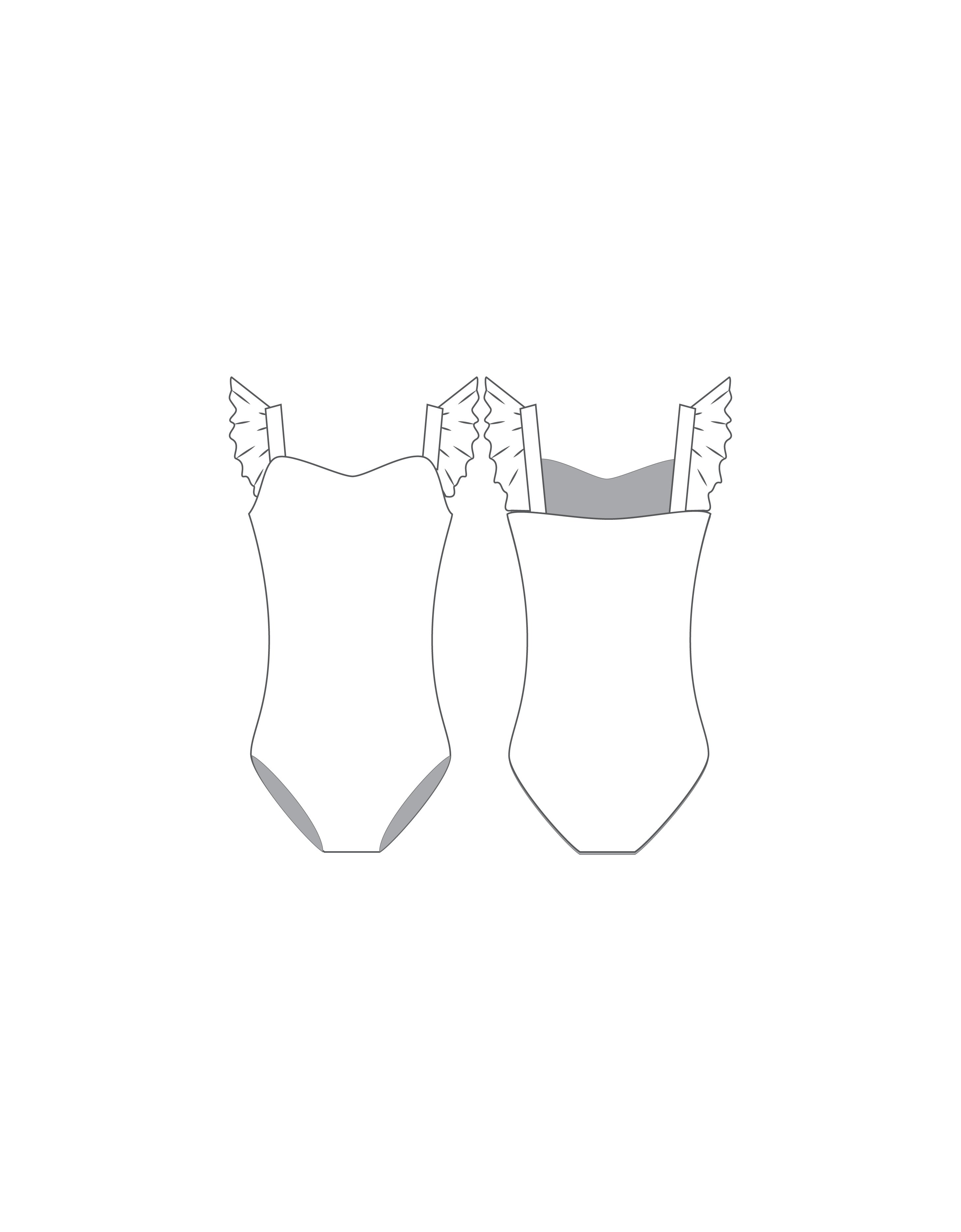 Custom Inked Rainbow Bright Flutter Strap Leotard - Lycra