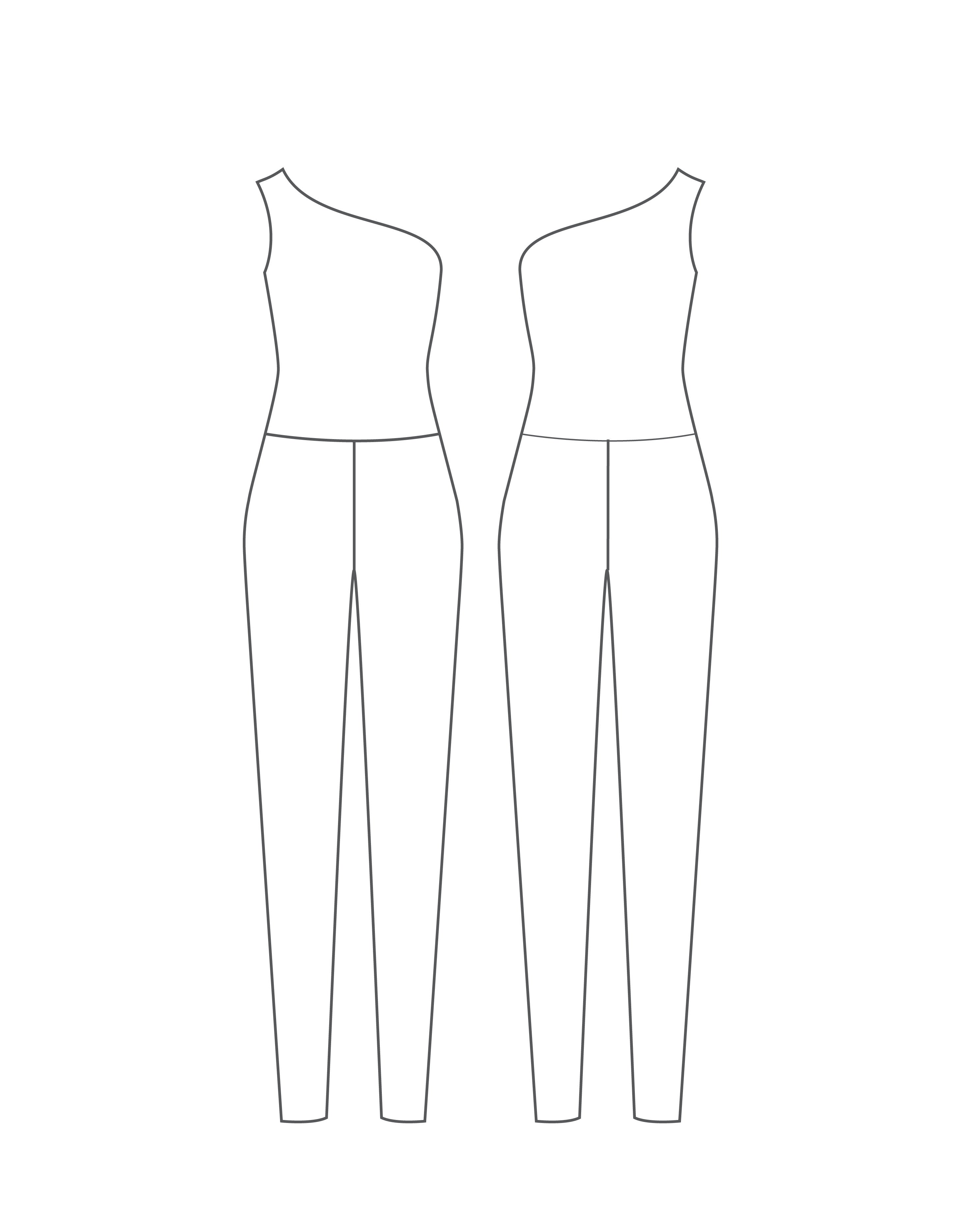 Custom Inked One Shoulder Unitard with Seam - Lycra