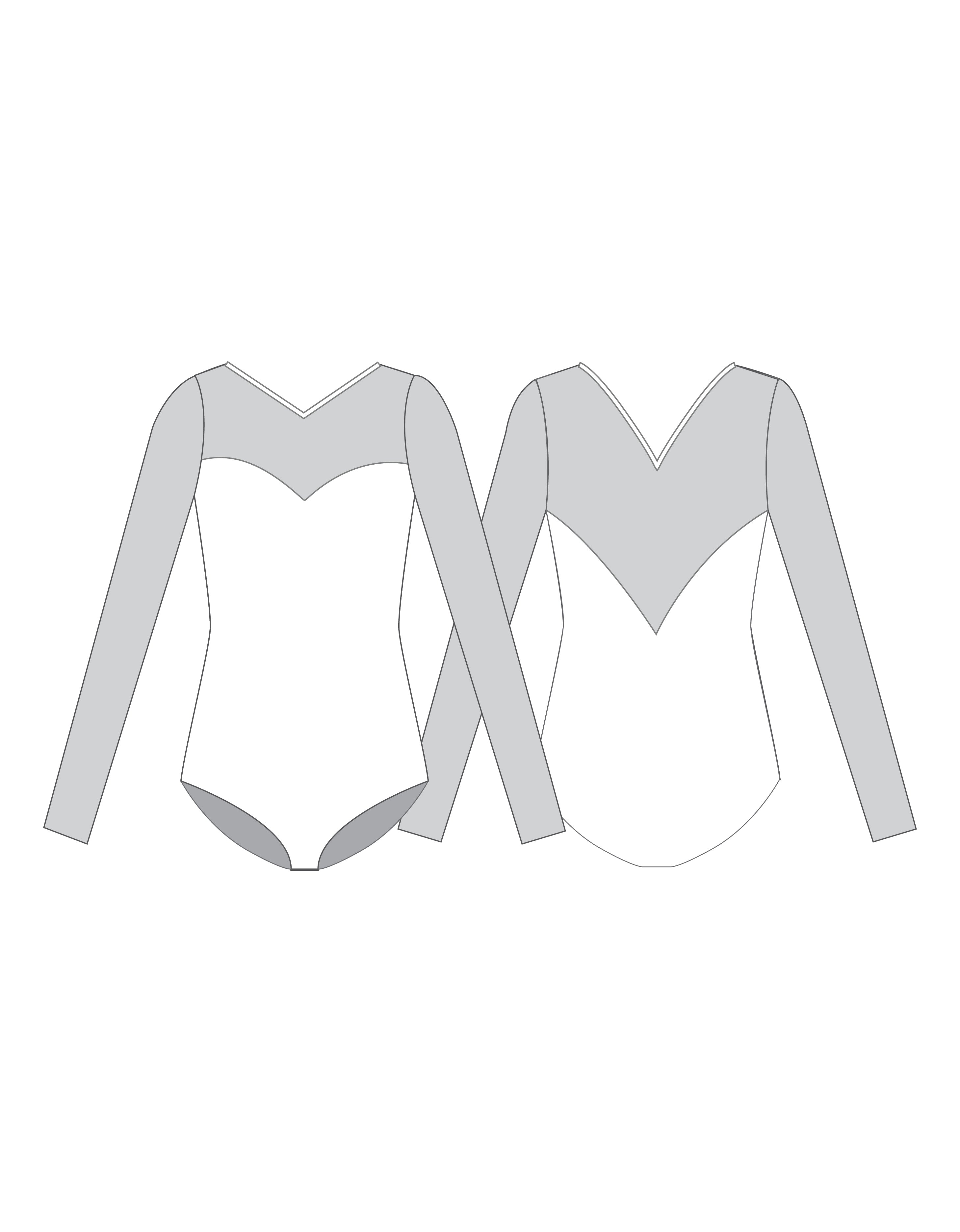 Custom Inked LS Mesh Sweetheart Leotard Gymastics - Lycra & Mesh