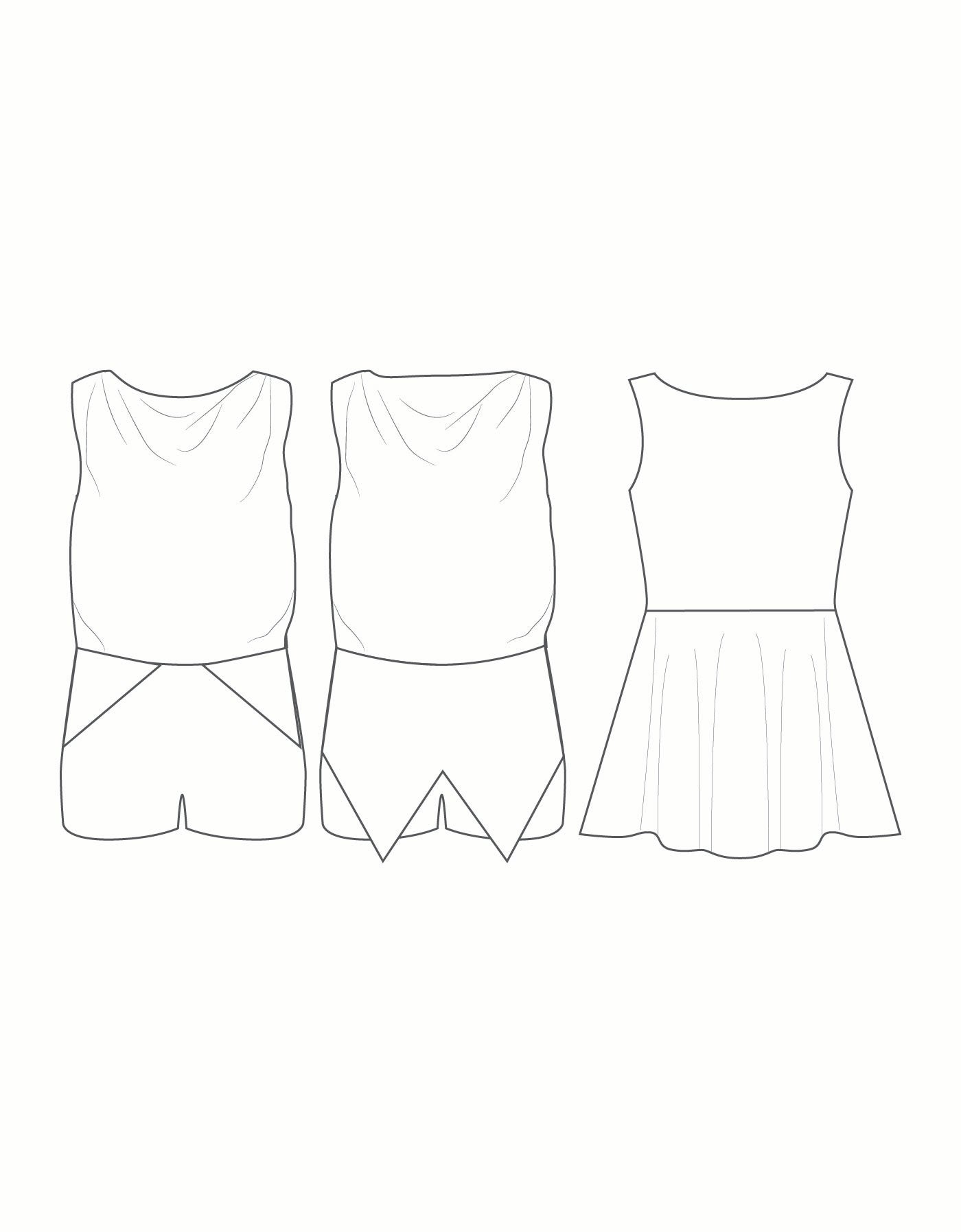 Custom Inked Convertible Tank Dress with Tails - Lycra