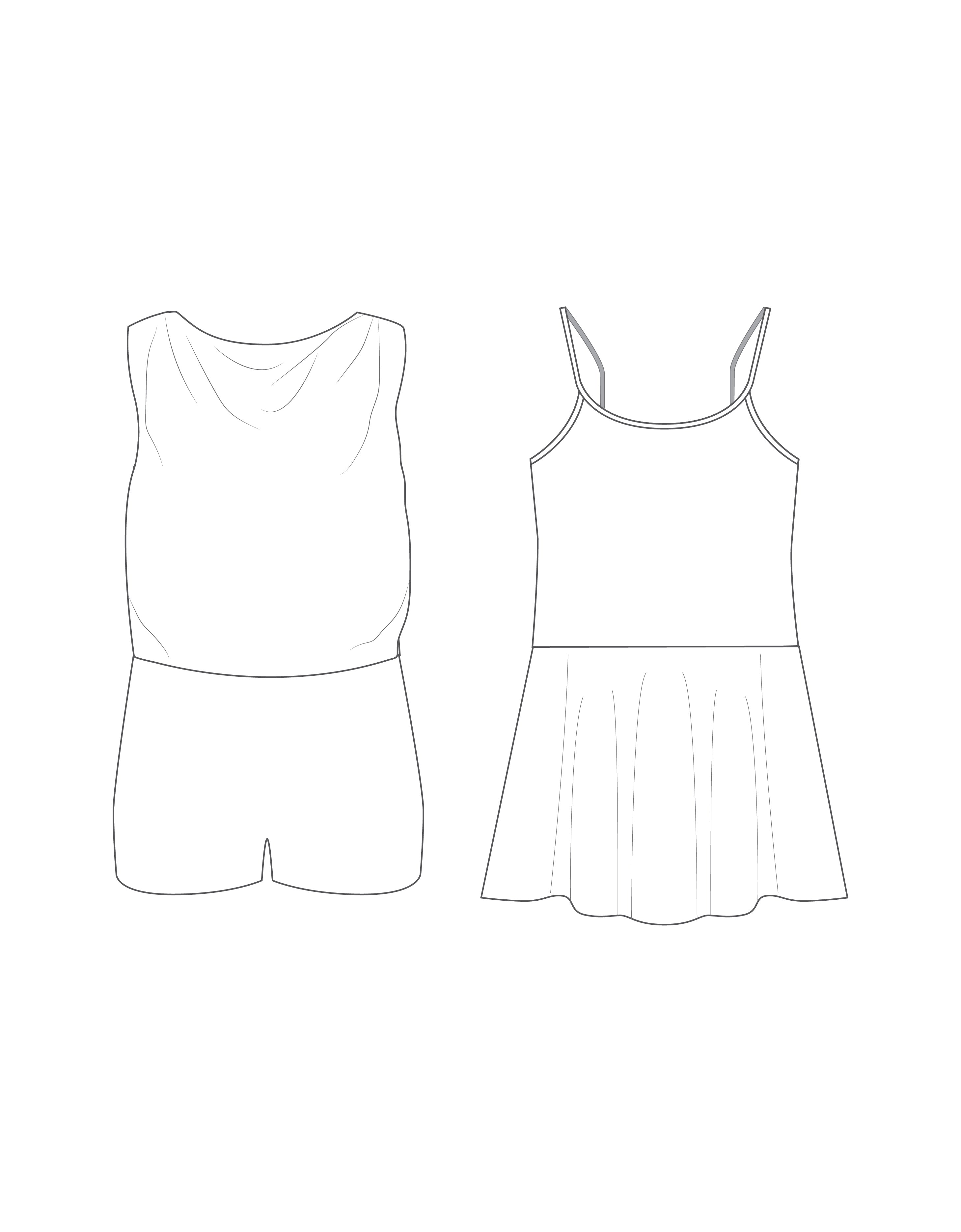 Custom Inked Convertible Cami Biketard Dress - Lycra