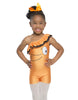 Orange Fish One Shoulder with Ruffle Biketard