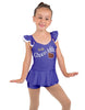 Choco Milk Camisole Flutter Sleeve Biketard w Peplum