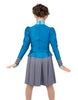 Wizards University LS TNeck Biketard with Attached Pleated Skirt and Peplum