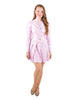 Glinda Shiz University LS TNeck Biketard with Attached Pleated Skirt and Peplum