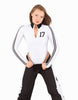 Varsity LS TNeck Zipper Front Leotard High Cut Leg