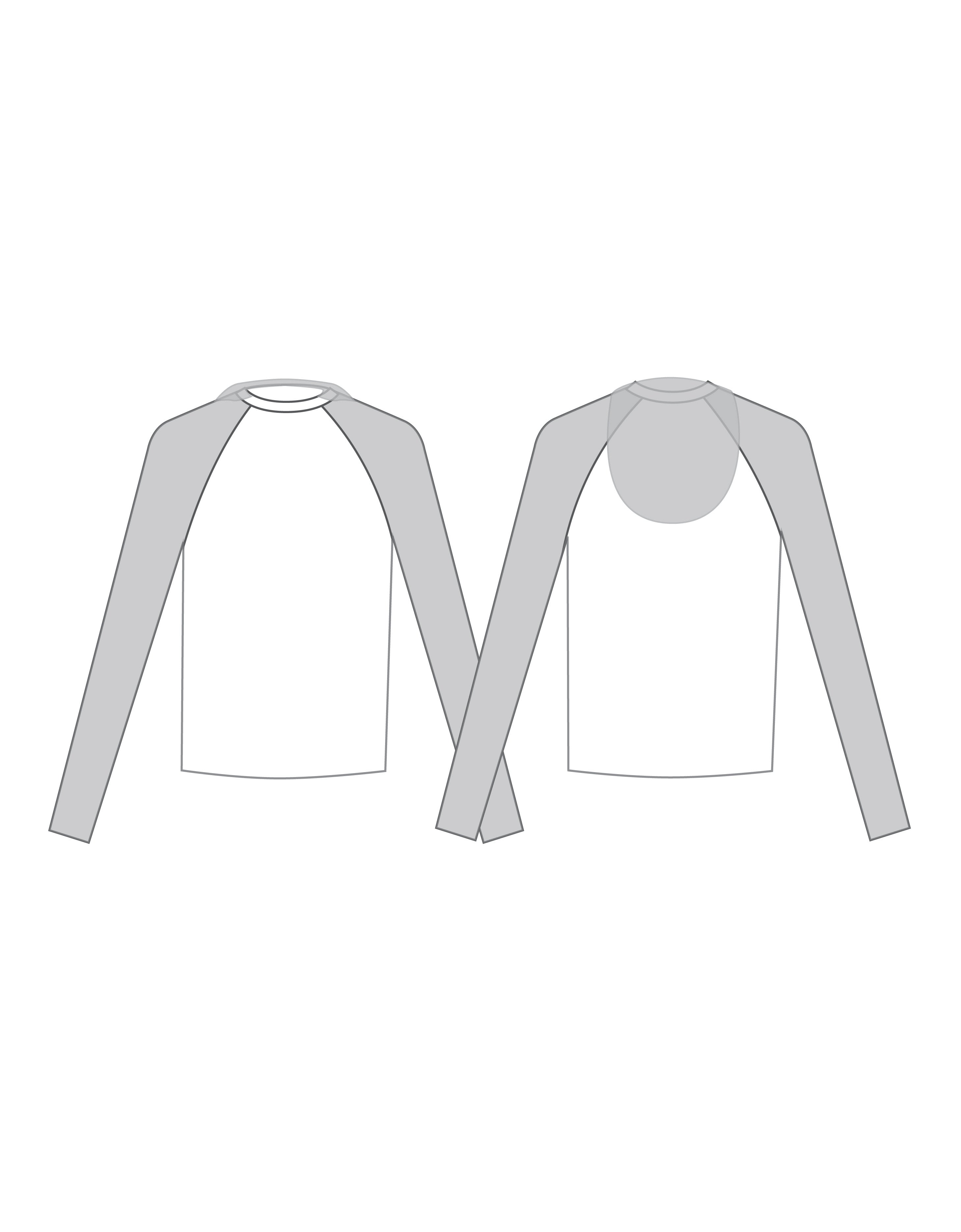 Custom Inked LS Mesh Raglan Shirt with Hood - Mens