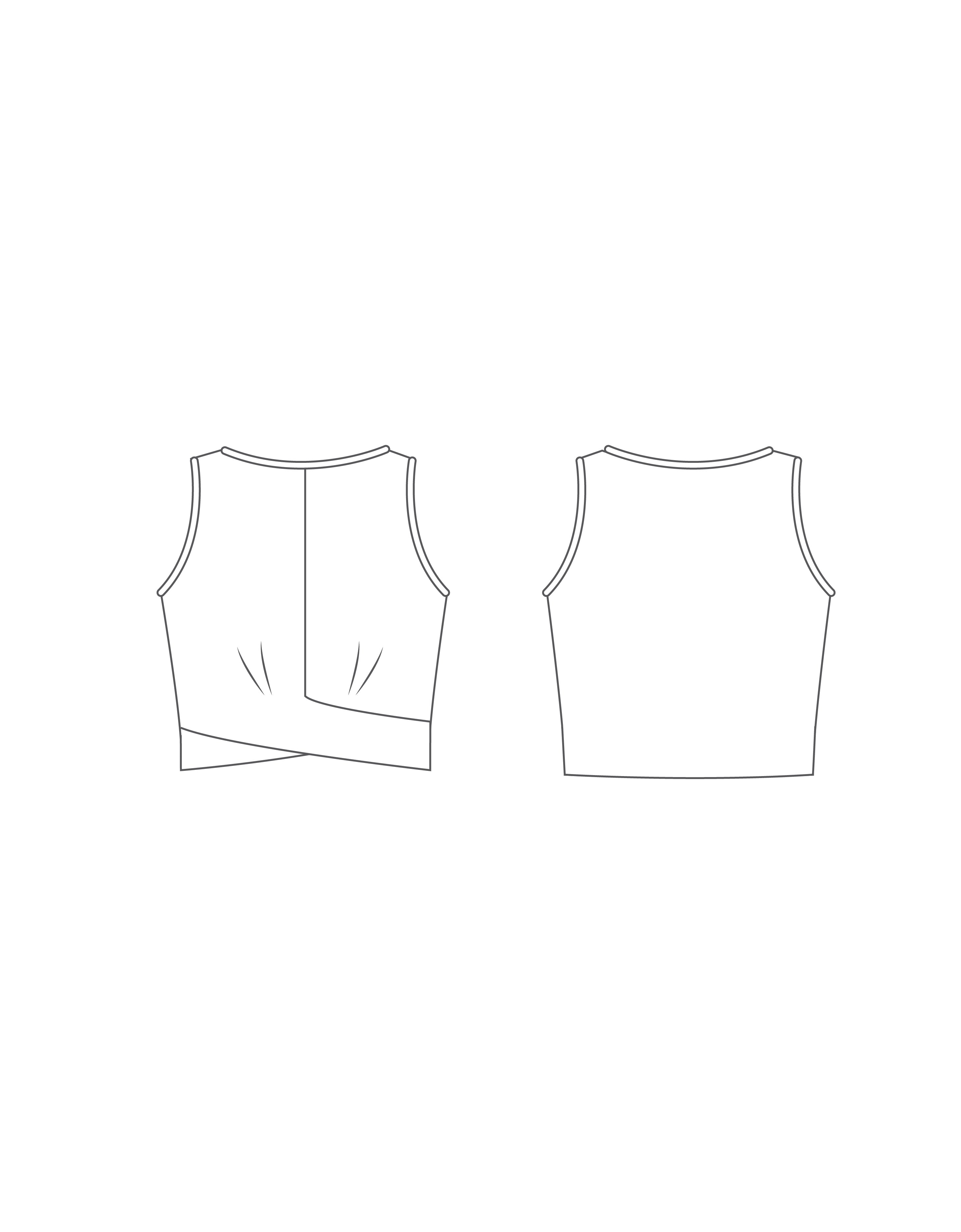 Custom Inked Twisted Crop Top - Lycra