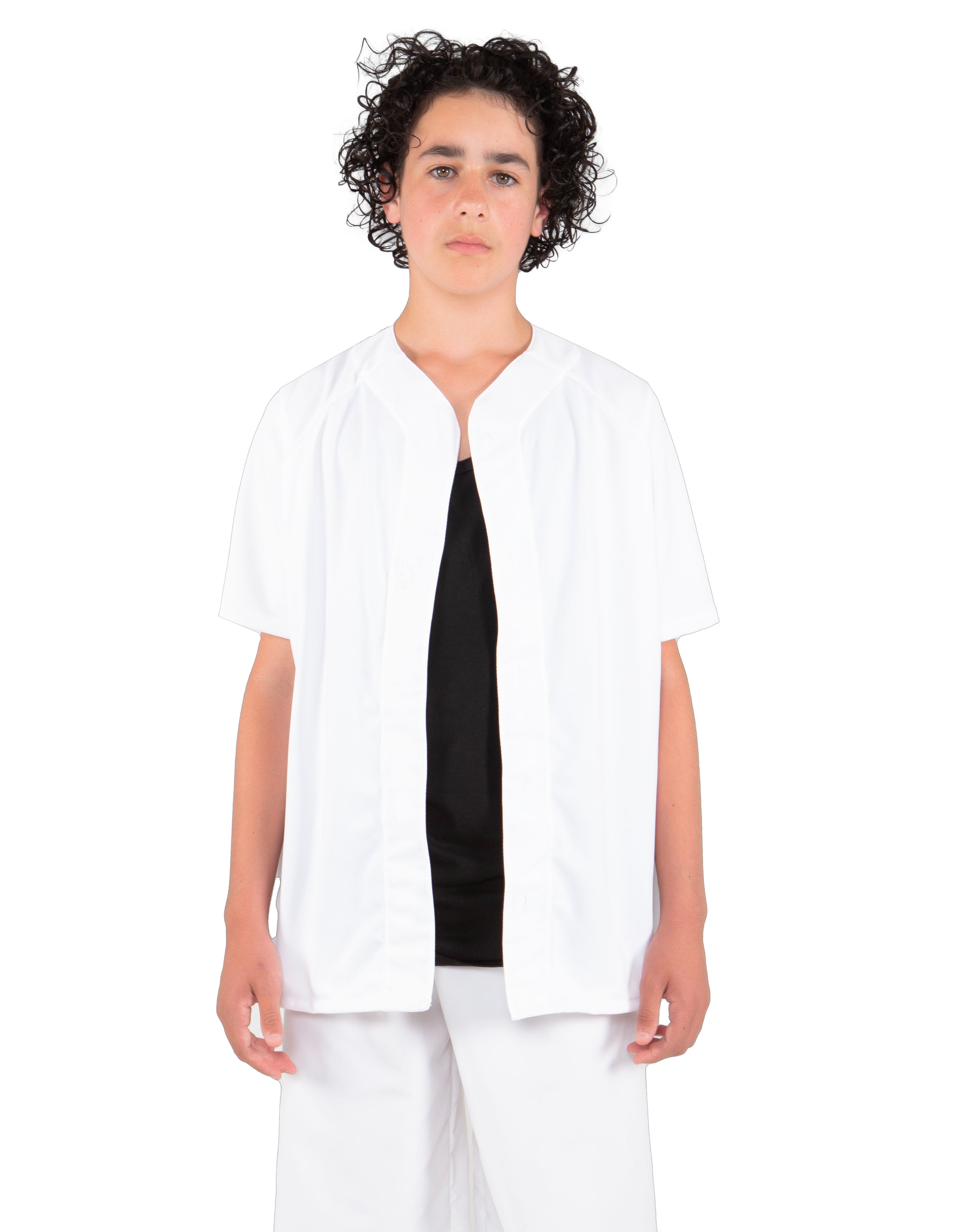 Solid Baseball Jersey With Snaps