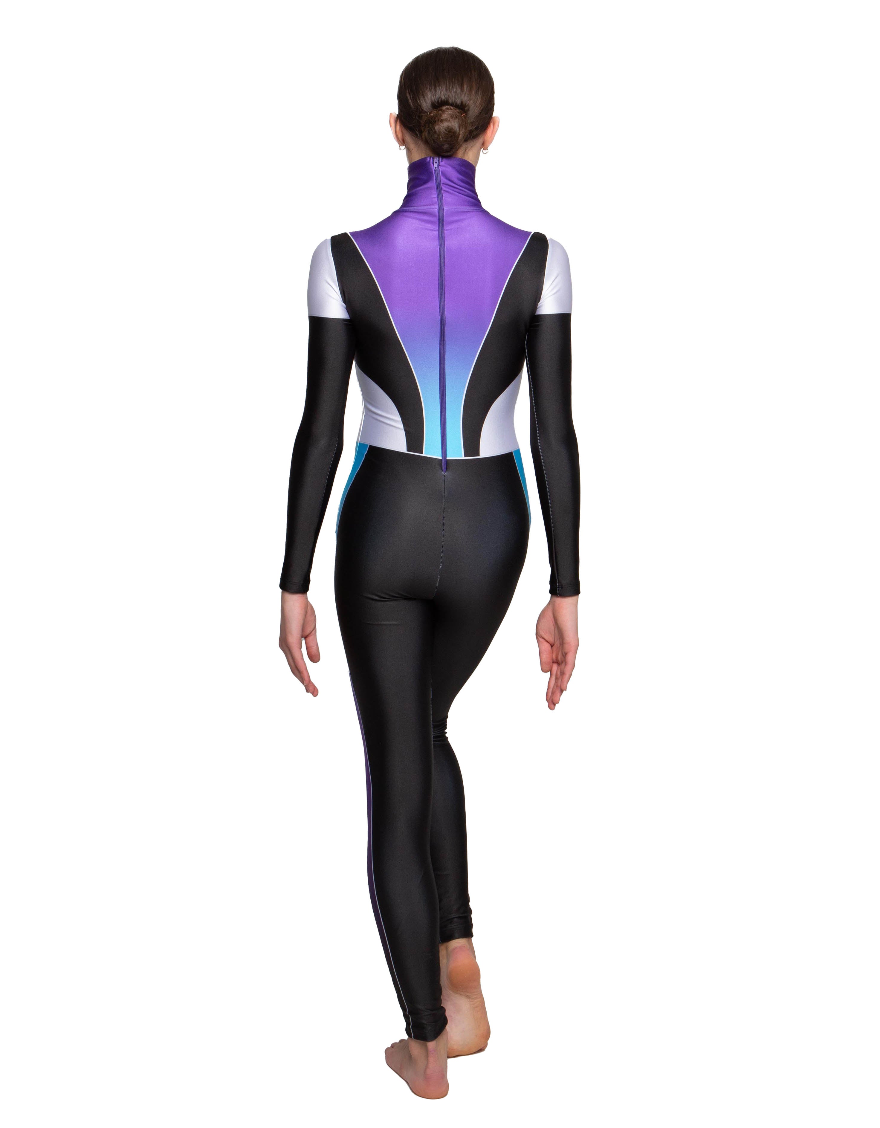 Futuristic Agent LS TNeck Zip Back Unitard