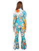 Flower Child Daisy LS Zipper Back Wide Flare Pant Unitard
