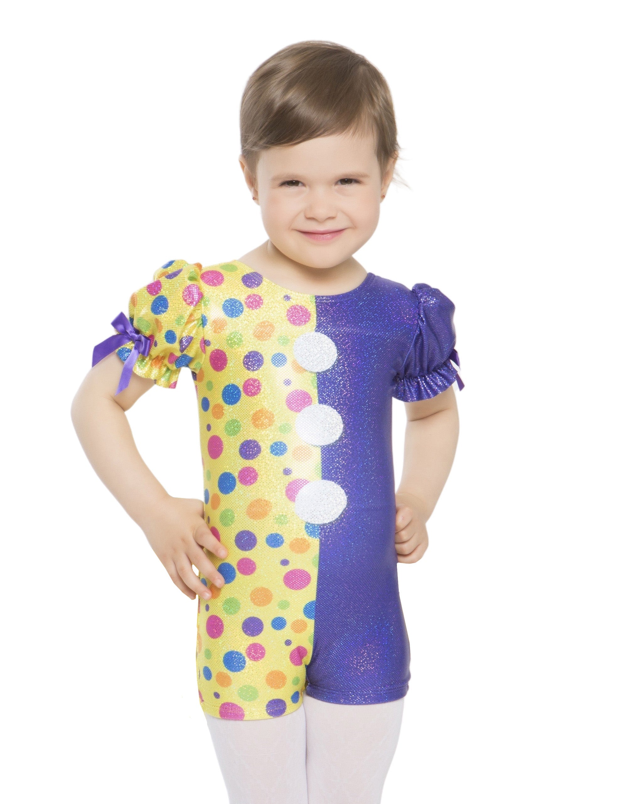 Circus Clown Puff Sleeve Biketard