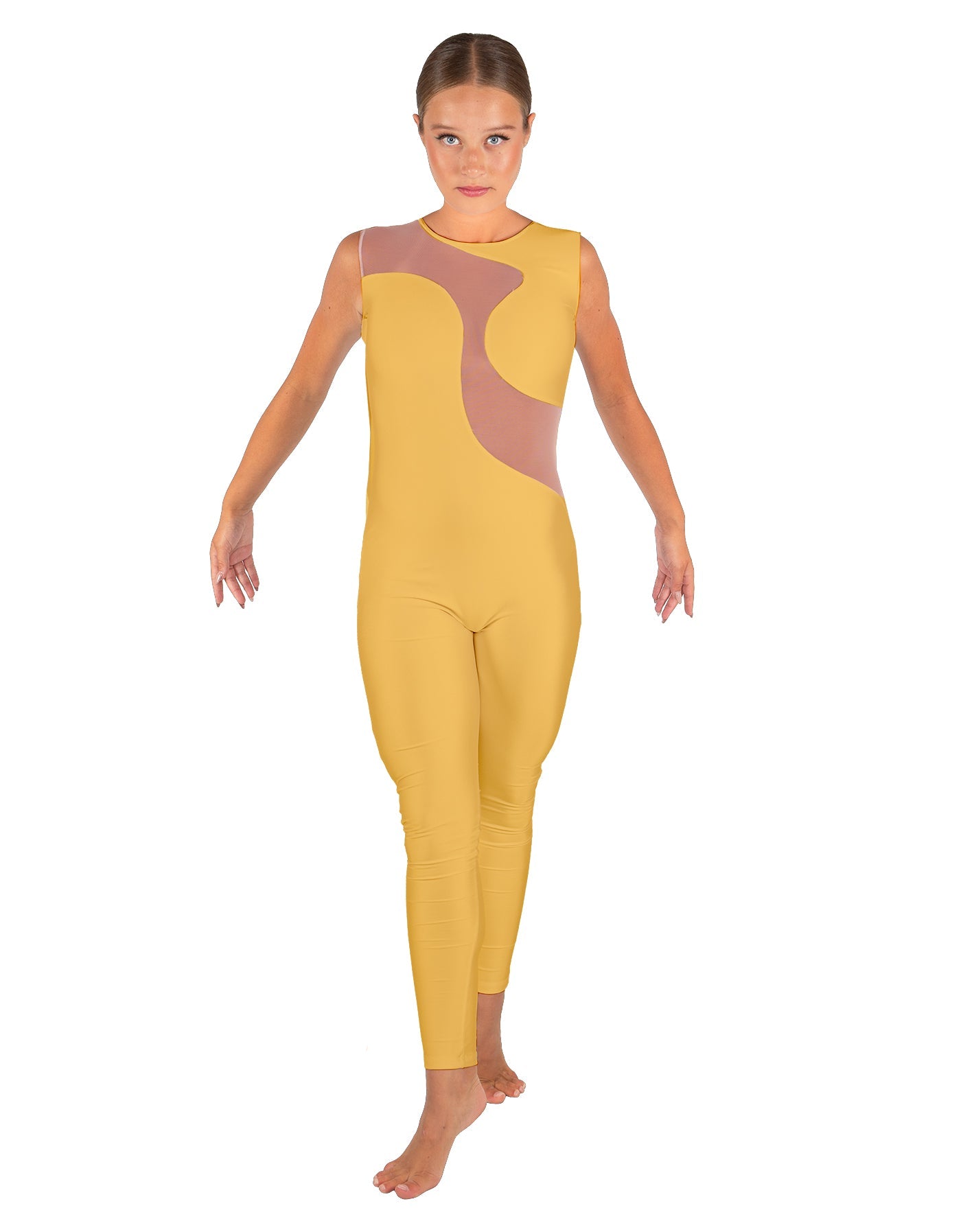 Solid Lycra Shadows Sleeveless Unitard