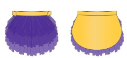 Custom Daffodil Pettibustle with Top Skirt