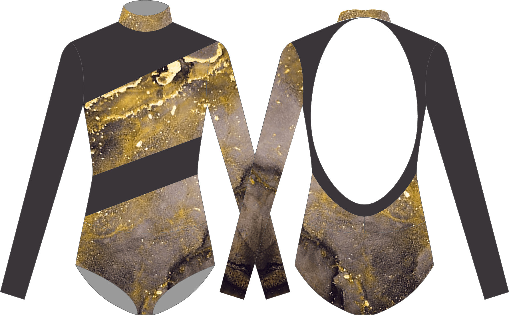 Custom Gold Rush Reminice Leotard