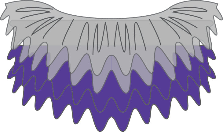 Silver - Purple 2 Tone Bando Tutu