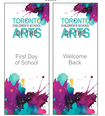 First Day of School TCSA Banner Double Sided 36 x 90