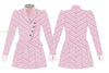 Glinda Shiz University LS TNeck Biketard with Attached Pleated Skirt and Peplum