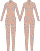 Demon Huntress LS Tneck Keyhole Back Unitard