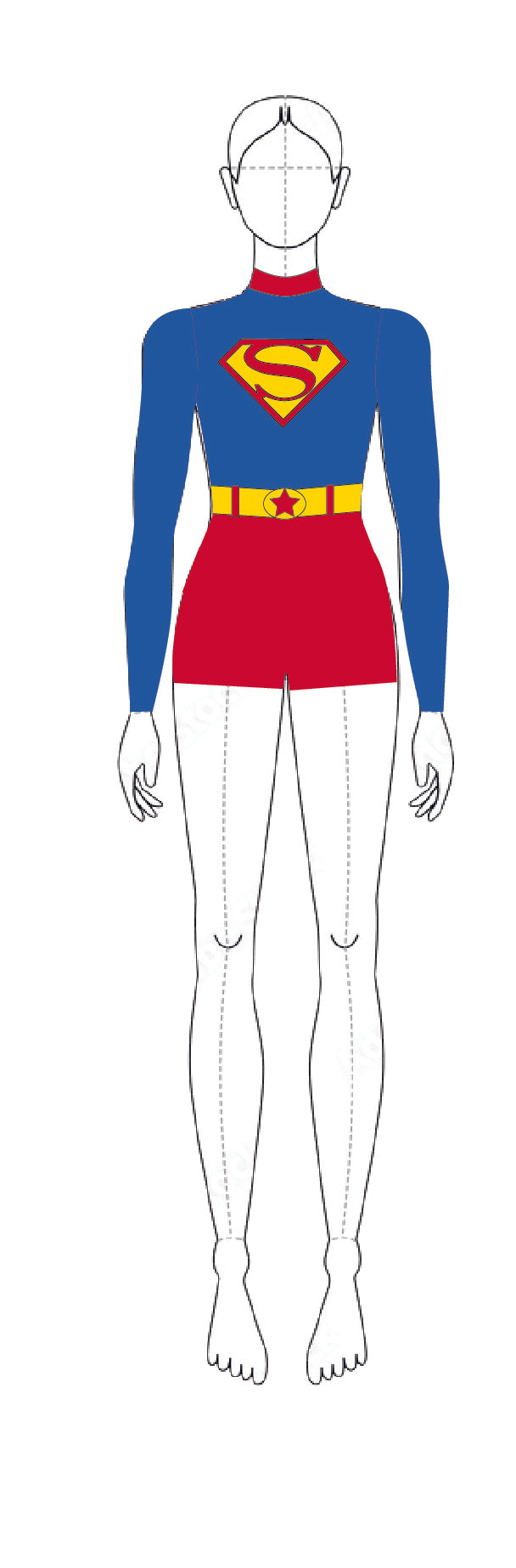 Invincible Girl LS Keyhole Biketard