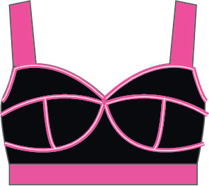 BlackPink Sweetheart Crop Top with Strap