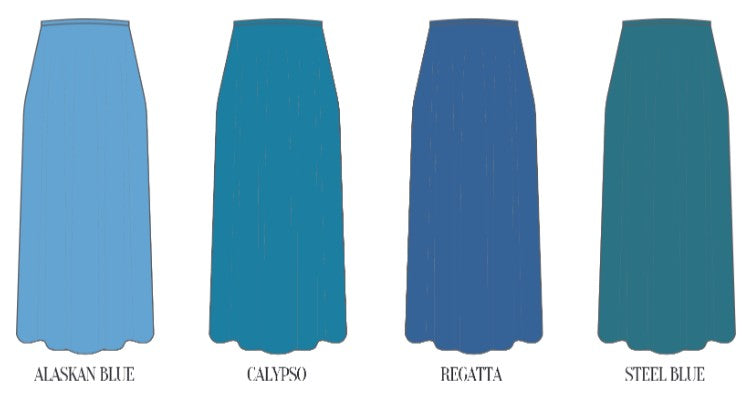 Solid Colour Full Calf Length Skirt With Closed Sides
