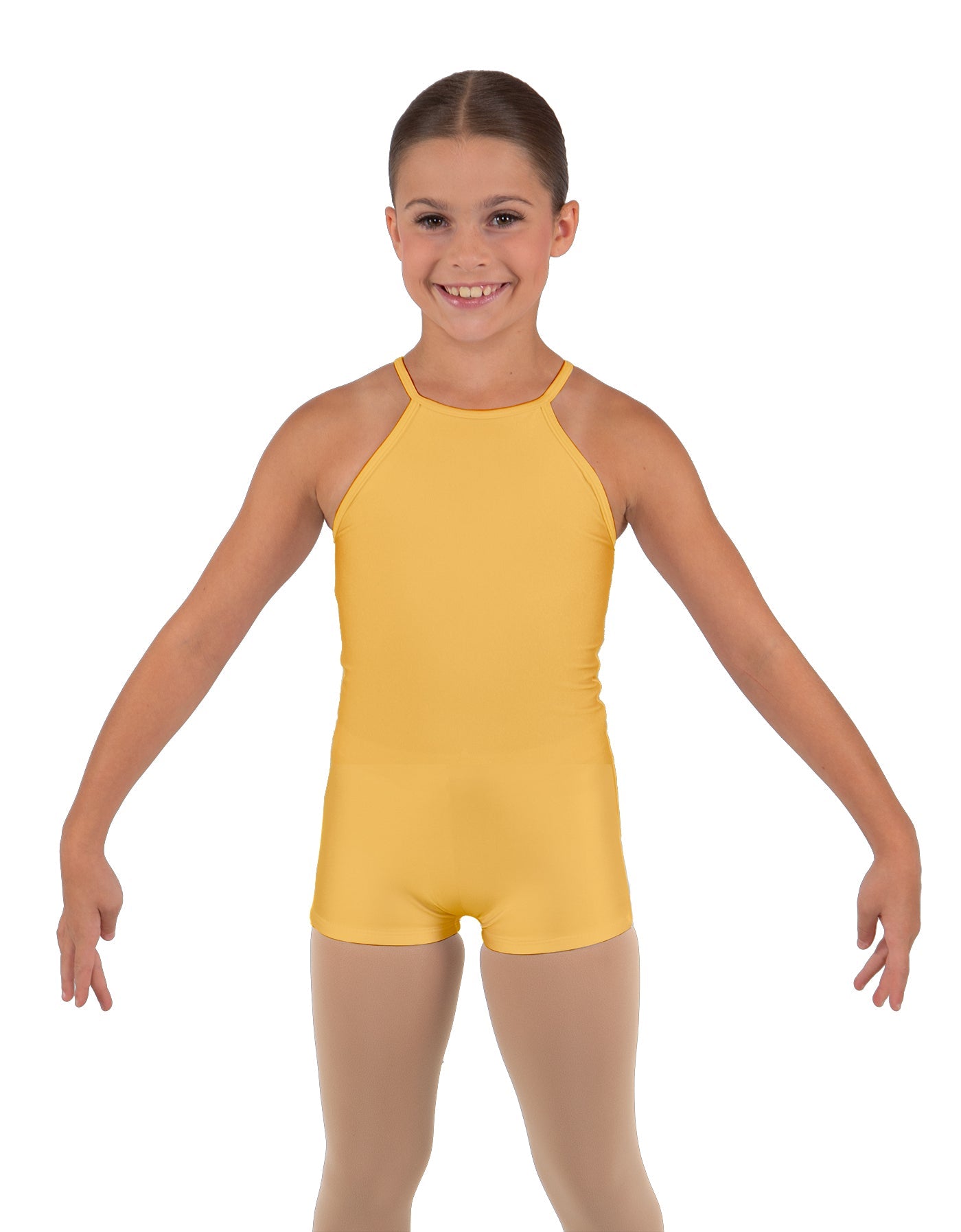 Solid Lycra Halter Binding Biketard