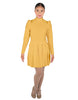 Solid Lycra LS TNeck Leotard with Attached Pleated Skirt and Peplum