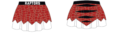 Custom Raptors 2 Tier Flounce Skirt - no panty