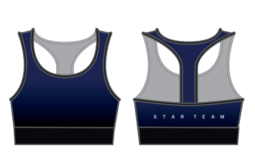 Custom Star Team Racer Back Crop