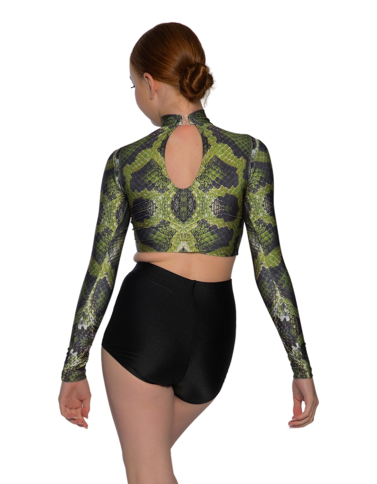 Snake Long Sleeve Crop Top