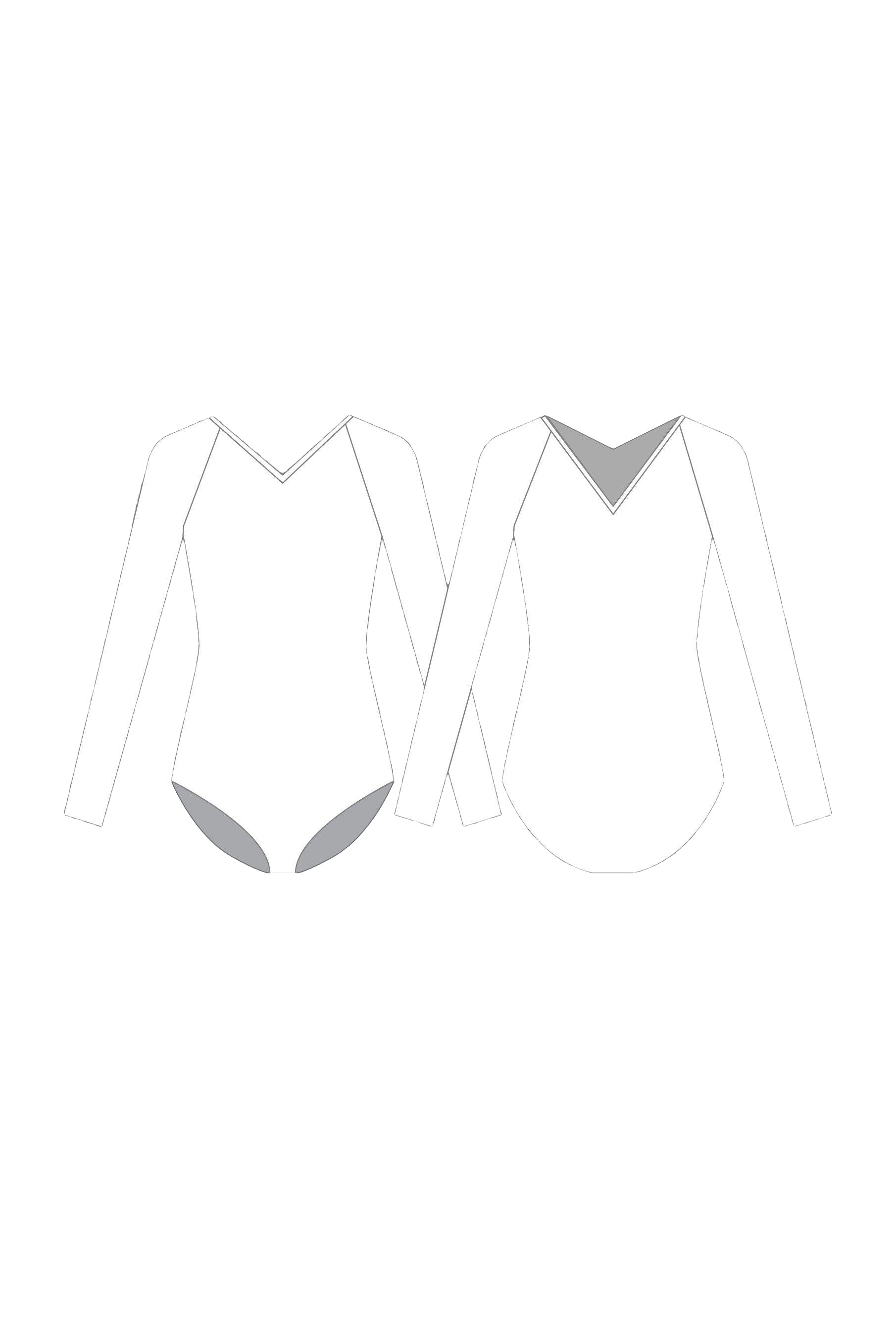 Custom Inked Raglan Leotard Long Sleeves