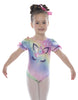 Unicorn Ballet Rainbow Sleep Eyes Puff Sleeve Leotard