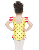 Banana Smoothie Jazz Polkadots Tank with Gather Sleeve and Legs Leotard