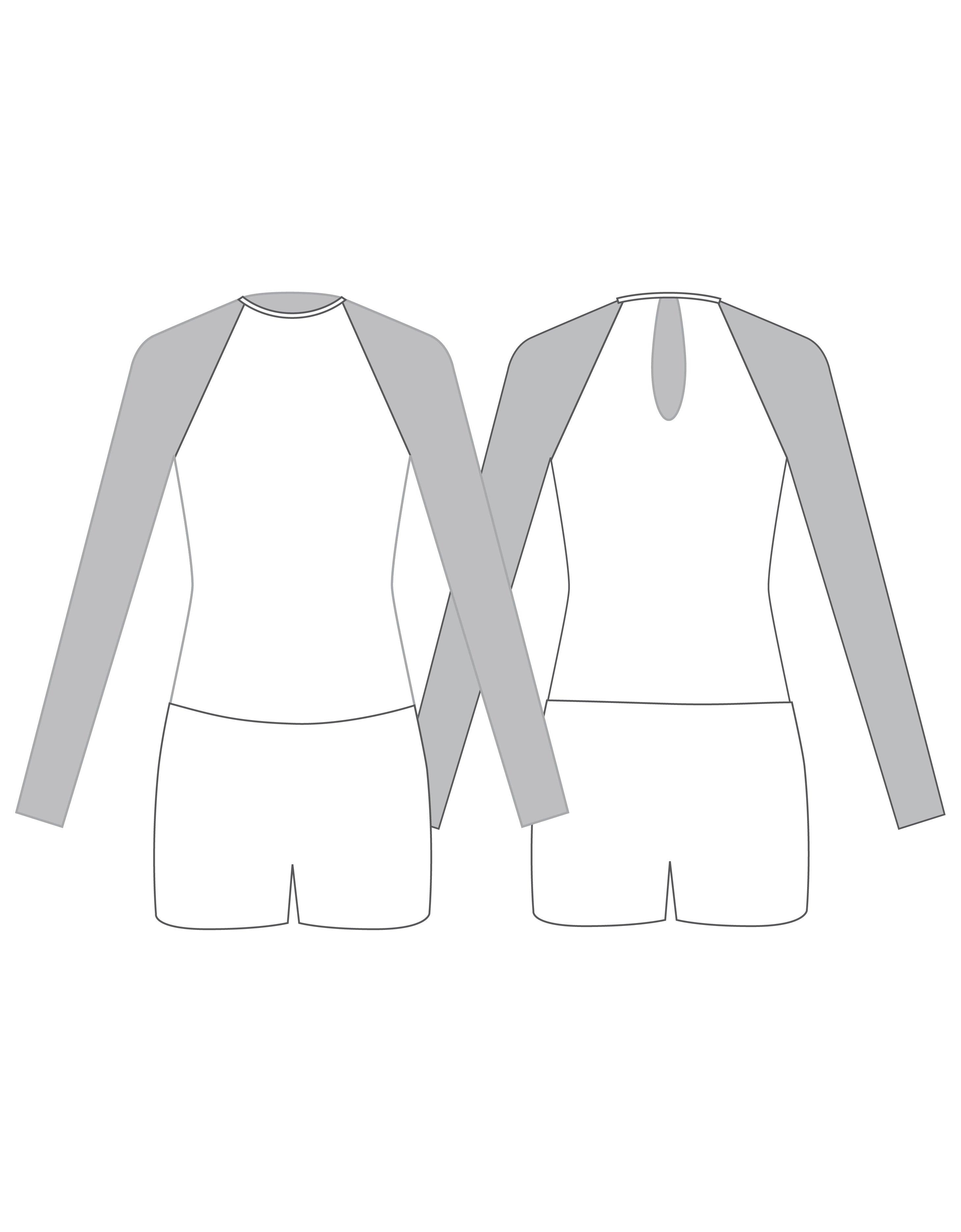 Custom Inked Lycra/Mesh Raglan Sleeved Biketard - Hamilton Theatrical