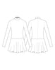 Custom Inked Lycra LS Tneck Zipper Back Biketard with Pleated Skirt - Hamilton Theatrical