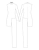 Custom Inked Lycra Half Biketard Half Unitard with Tap Pants - Hamilton Theatrical