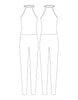 Custom Inked Lycra Halter Covered Back Unitard - Hamilton Theatrical