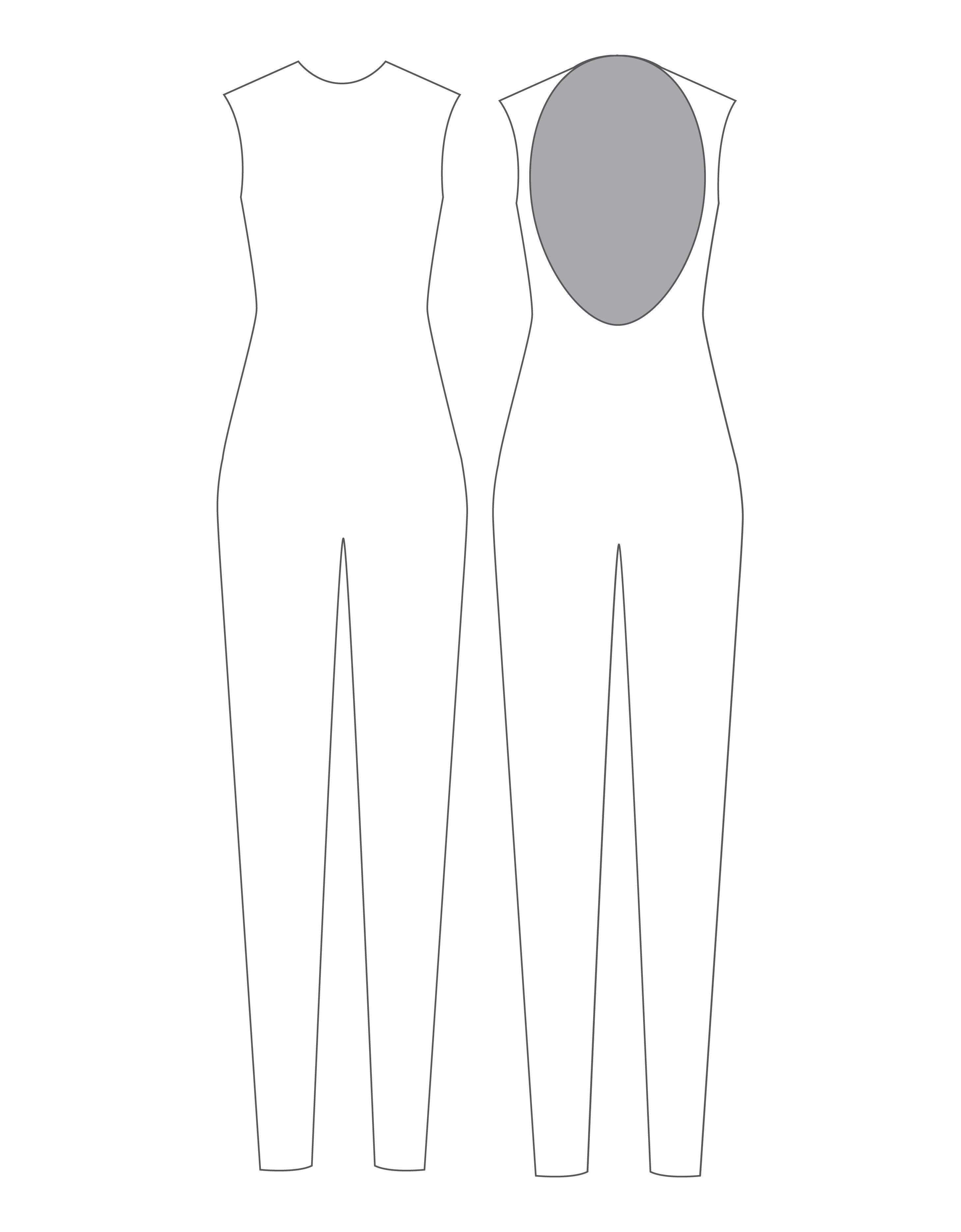 Custom Inked Lycra Sleeveless Open Back Unitard - Hamilton Theatrical
