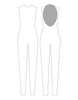 Custom Inked Lycra Sleeveless Open Back Unitard - Hamilton Theatrical