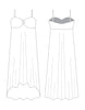 Custom Inked Chiffon Long Dress - Hamilton Theatrical