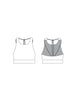 Custom Inked Lycra High Neck Spaghetti Strap Crop Top - Hamilton Theatrical