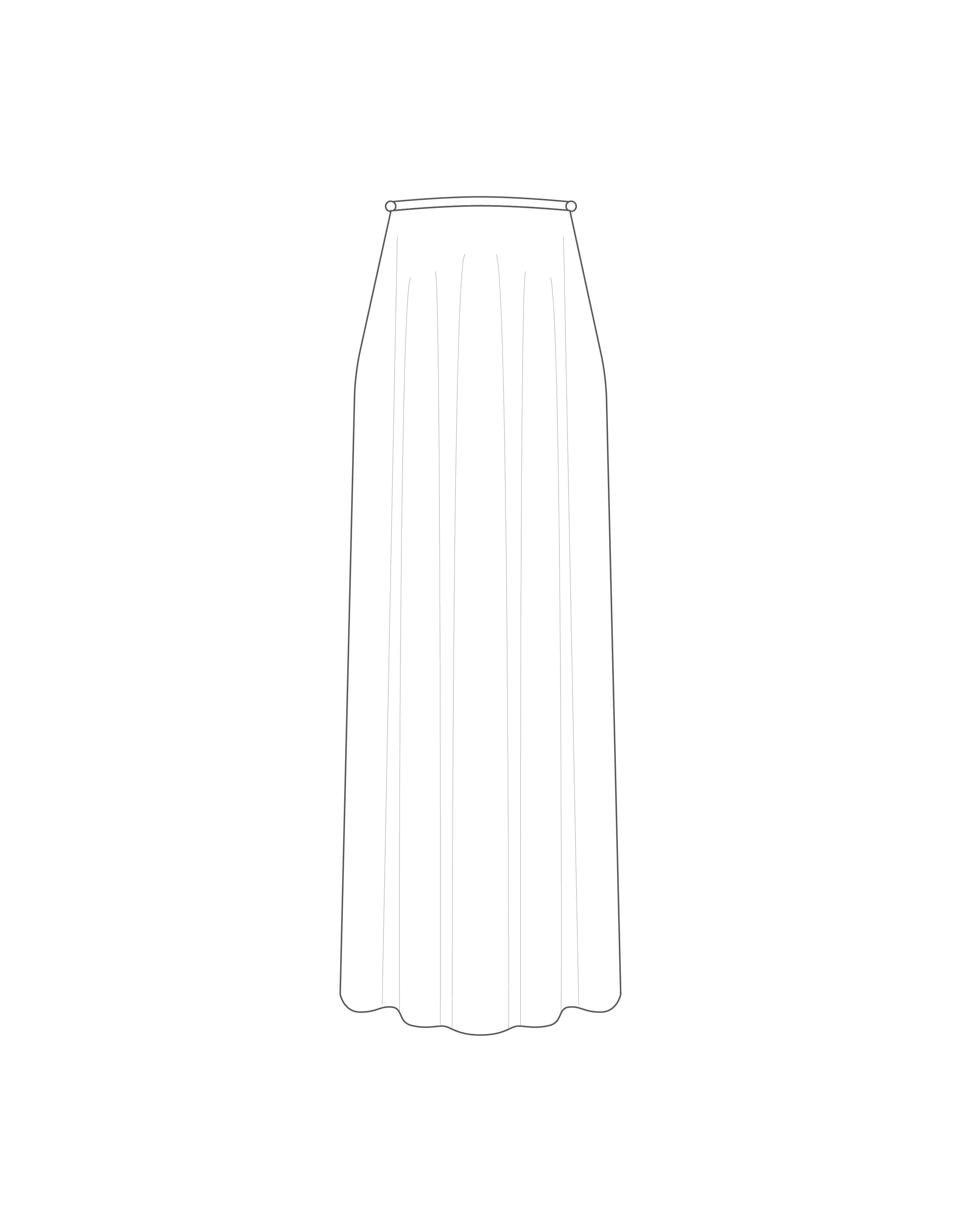 Custom Inked Chiffon Half Skirt - Hamilton Theatrical