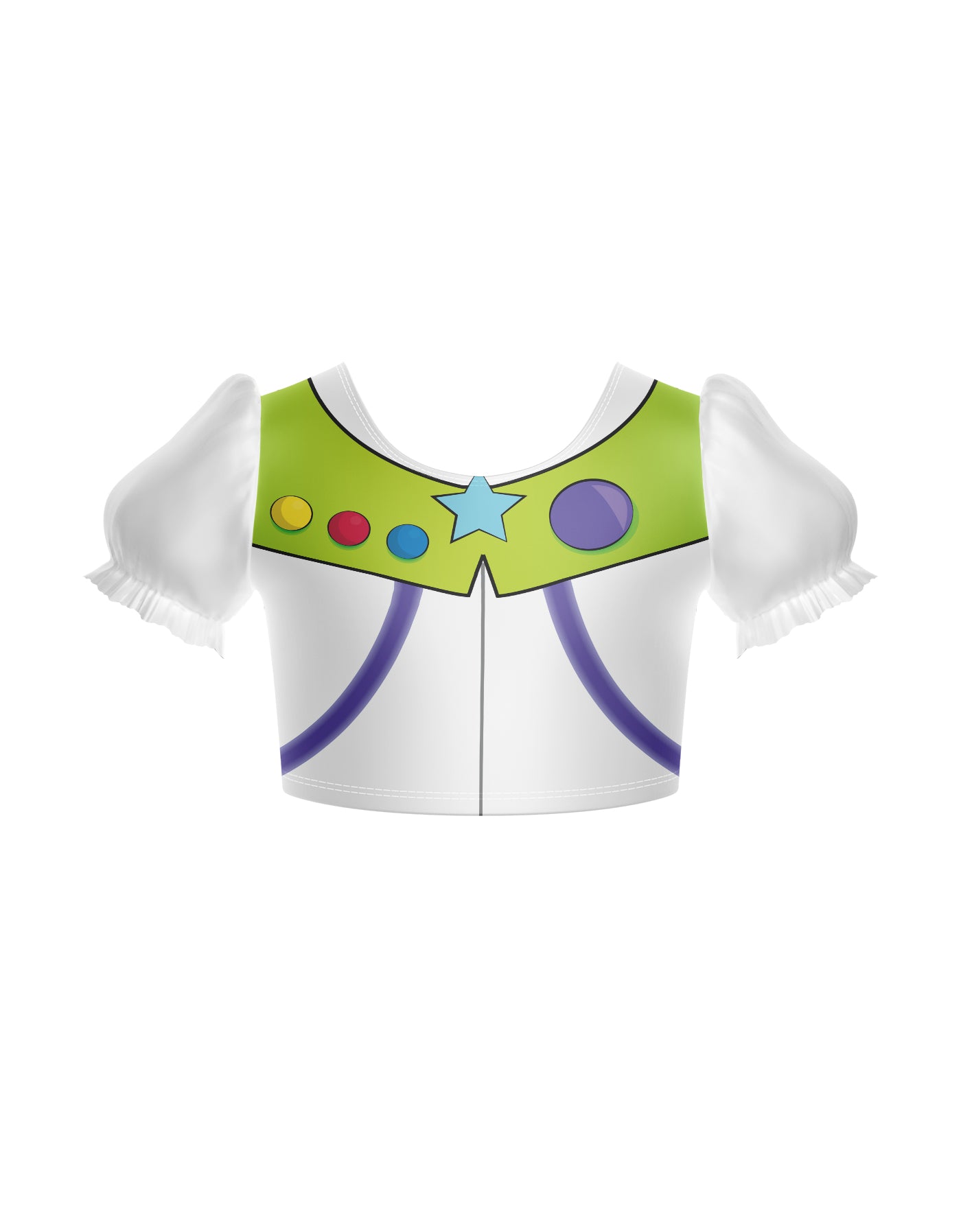 Toys Robot Puff Sleeve Crop Top