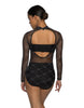 Barbed Wire LS Tneck Mesh Leotard with Bandeau and Panty - Hamilton Theatrical