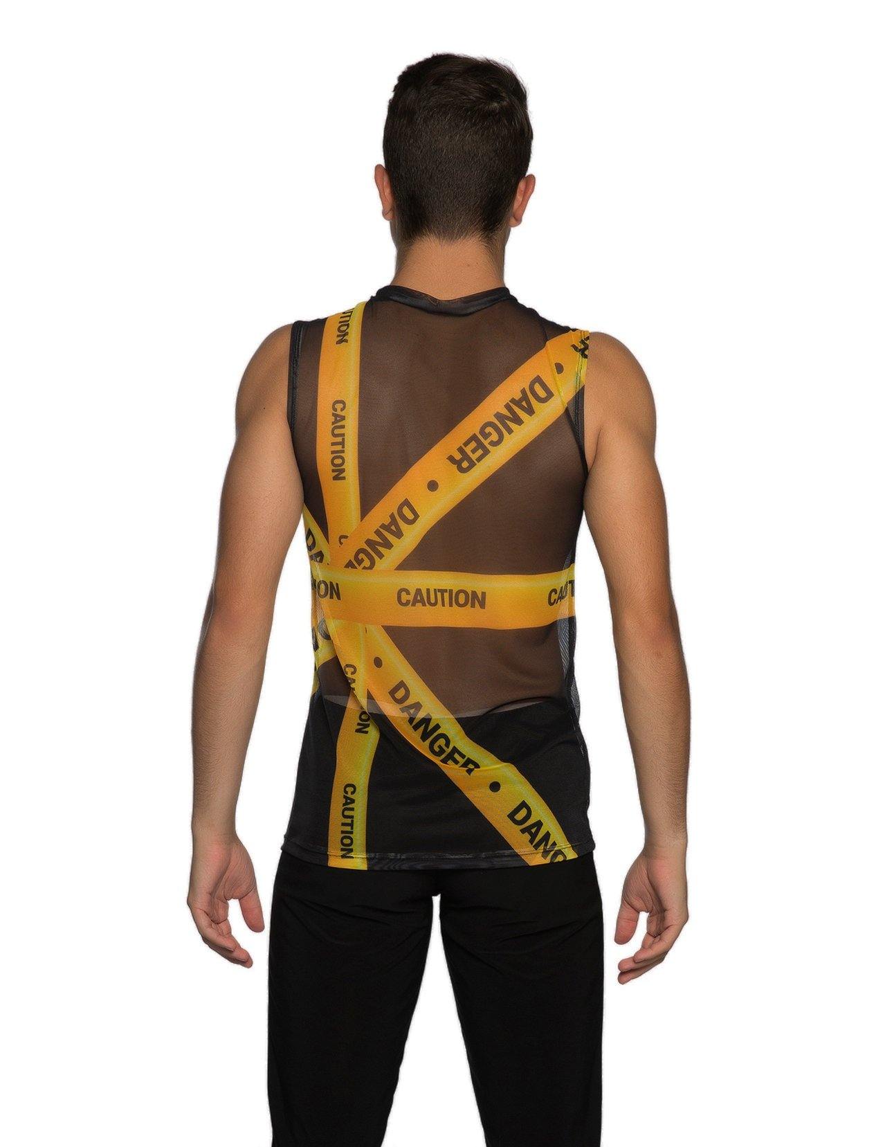 Caution Tape Mesh Boys Tank - Hamilton Theatrical