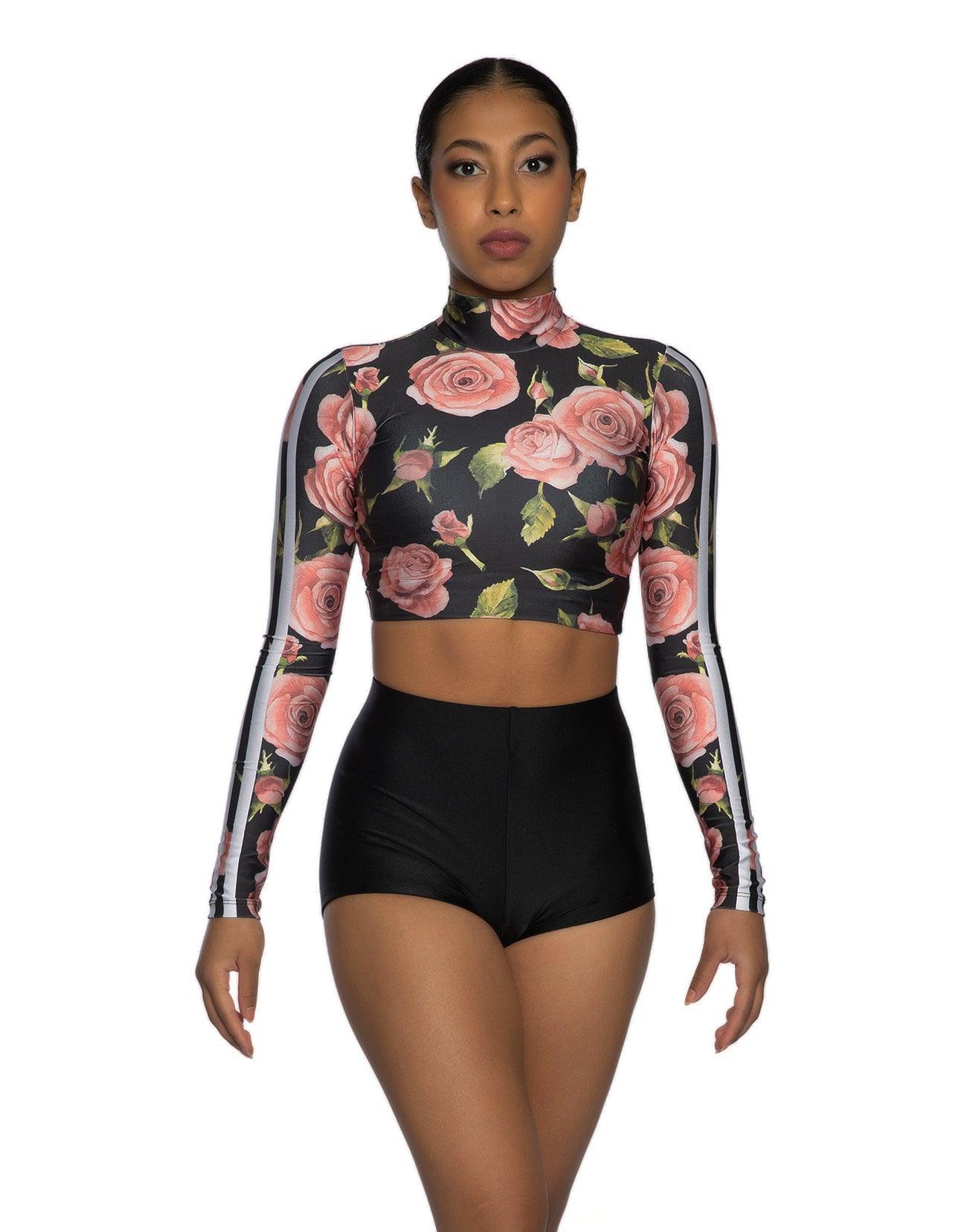 Roses Long Sleeve Crop Top - Hamilton Theatrical