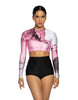 Mineral LS Triangle Back Crop Top - Hamilton Theatrical