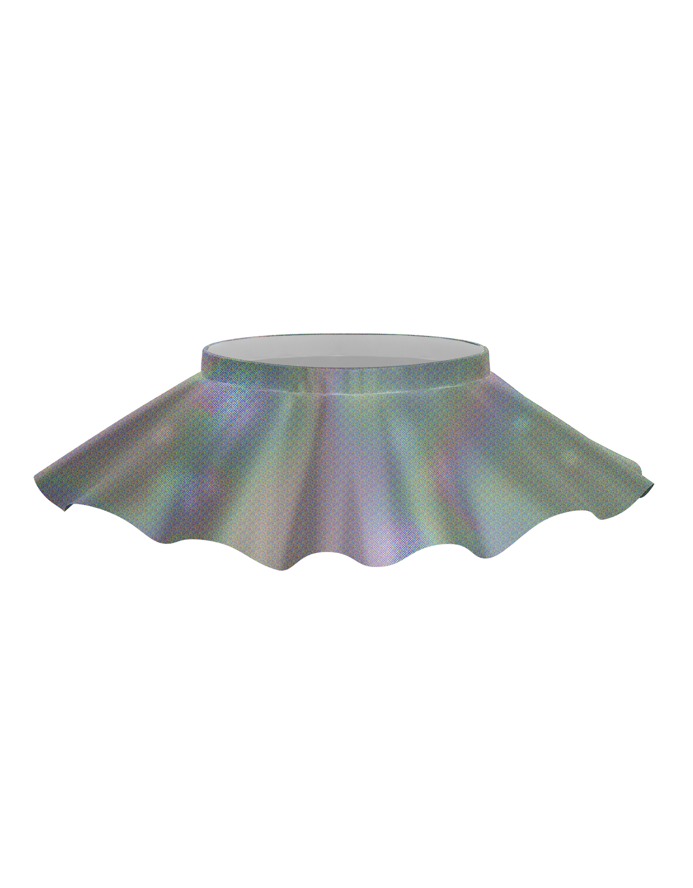 Solid Hologram Top Skirt