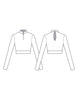White Marble Zipper Front Crop Top - Hamilton Theatrical